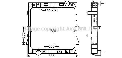 AVA QUALITY COOLING Радиатор, охлаждение двигателя IV2097